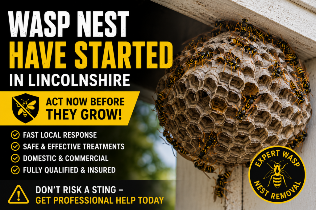 Wasp Nest Have Started in Lincolnshire